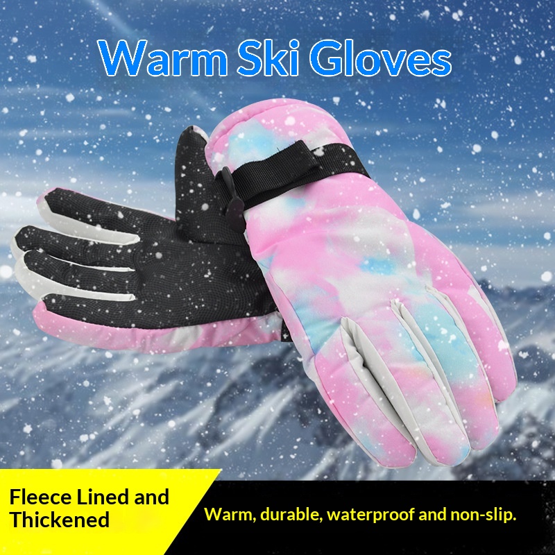 ragazzo Ragazzo Ragazzo Anlorr Inverno Nuovo Foderato in Pile Sci Alpinismo Ciclismo Antivento Resistente al Freddo Impermeabile Caldo Guanti Unisex_voghion.com