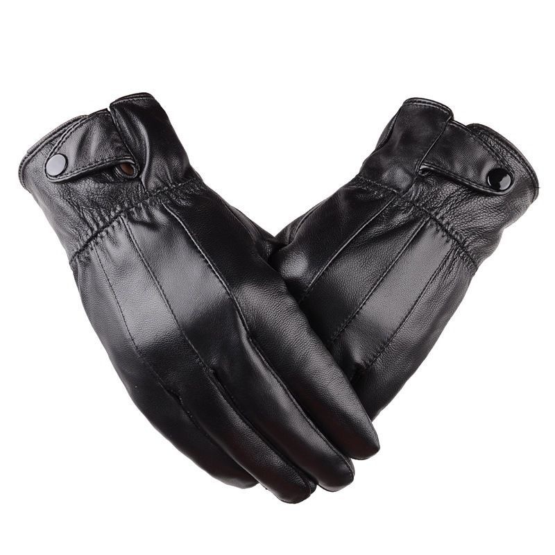 boy Boy Boy Sheepskin Men And Women Winter Fleece Lined Thickened Warm Leather Gloves For Riding Driving Motorcycle Thin Cold-Proof_voghion.com