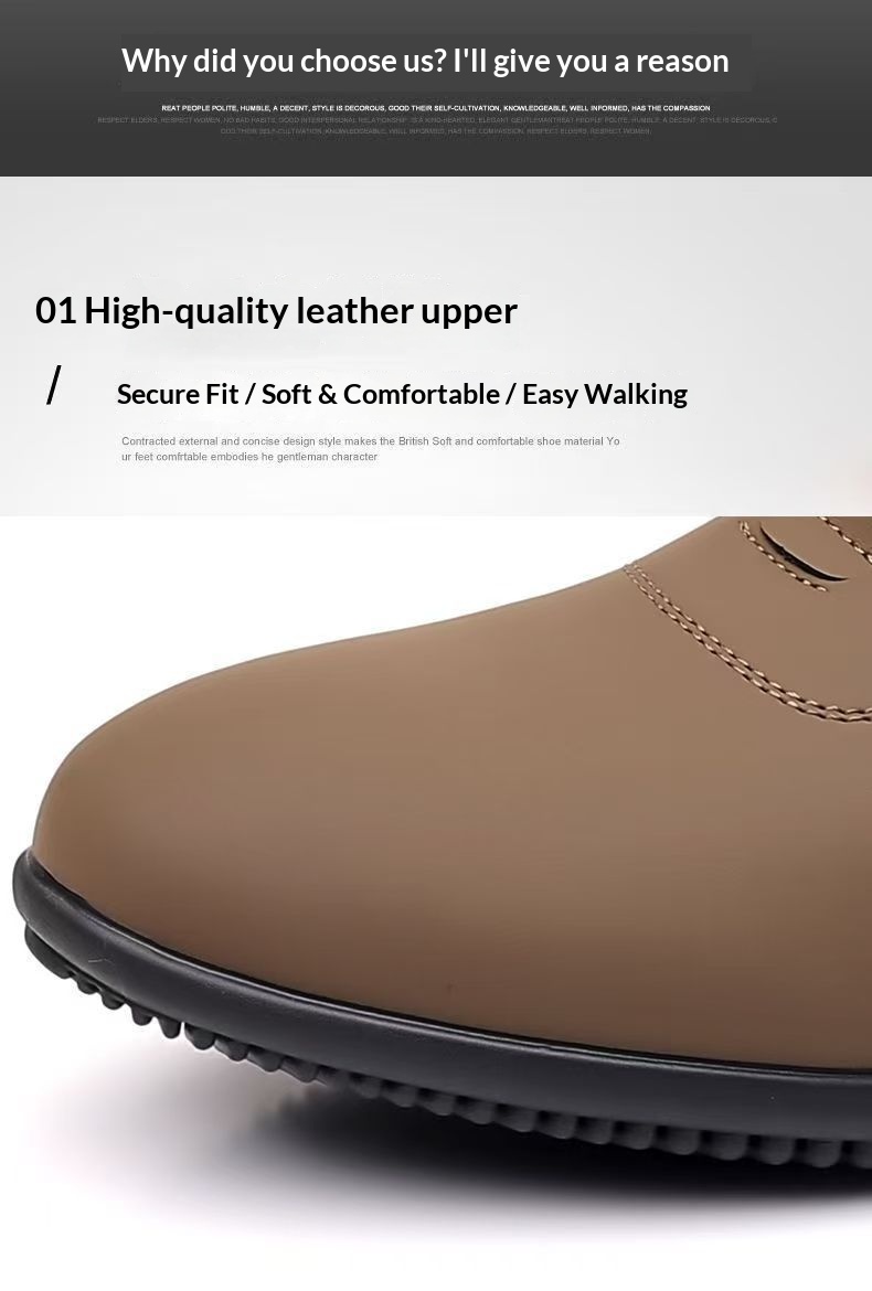 Voyage Voyage Men's Leather British Style Breathable Soft Sole Casual Flat Slip-On Lazy Shoes Trendy Loafers_voghion.com