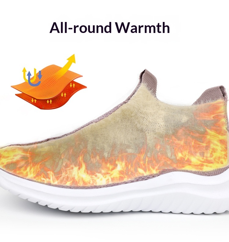 Calzini sportivi casual da uomo Zees Cross-Border Foreign Trade, foderati in pile, taglia 35-45, alla moda, grandi, per coppie, scarpe in maglia Lazy Fly_voghion.com