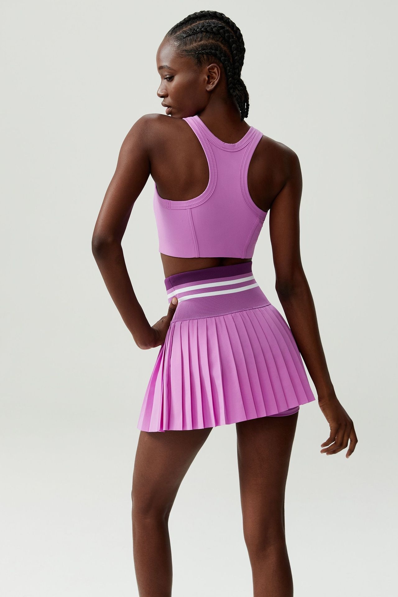 ChicShe ChicShe ChicShe Ensemble de vêtements de sport, fitness et yoga transfrontaliers pour femmes, grande taille, séchage rapide, deux pièces, badminton et tennis_voghion.com