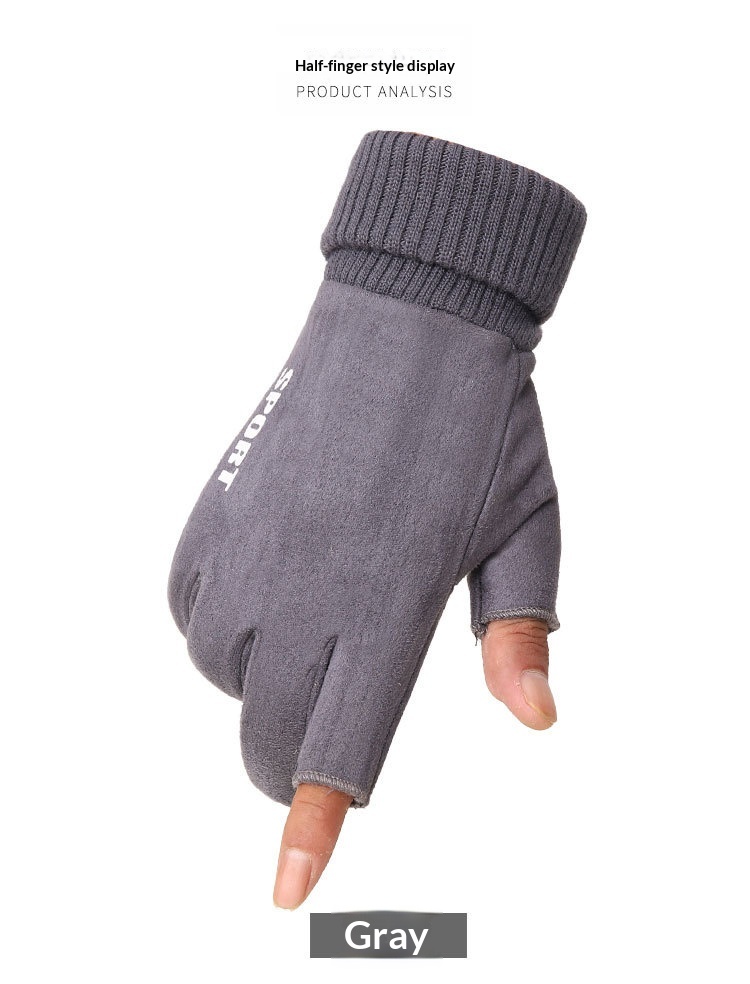 boy Boy Boy Warm Men Winter Suede Windproof Cold-Proof Touchscreen Fleece-Lined Thick Cycling Gloves For Women In Stock Cute_voghion.com
