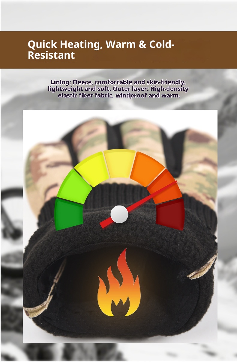 boy Boy Boy Fleece-Lined Warm Gloves Men Tactical Dead Leaf Camouflage Riding Suede Outdoor Climbing Non-Slip Touchscreen_voghion.com