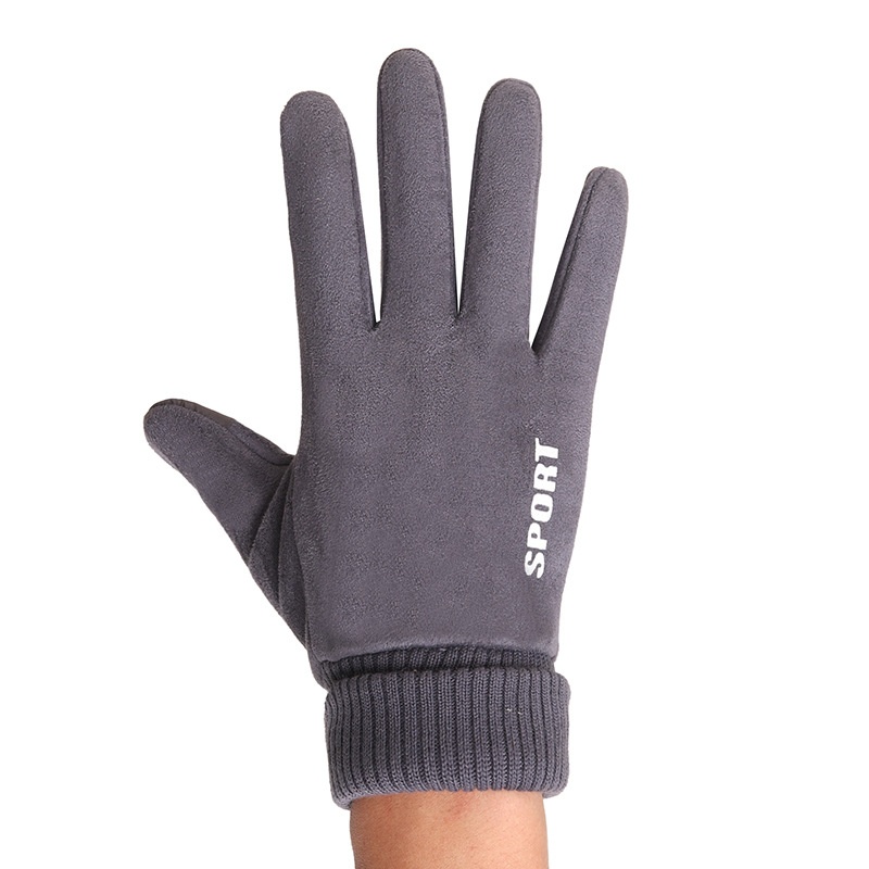 boy Boy Boy Warm Men Winter Suede Windproof Cold-Proof Touchscreen Fleece-Lined Thick Cycling Gloves For Women In Stock Cute_voghion.com
