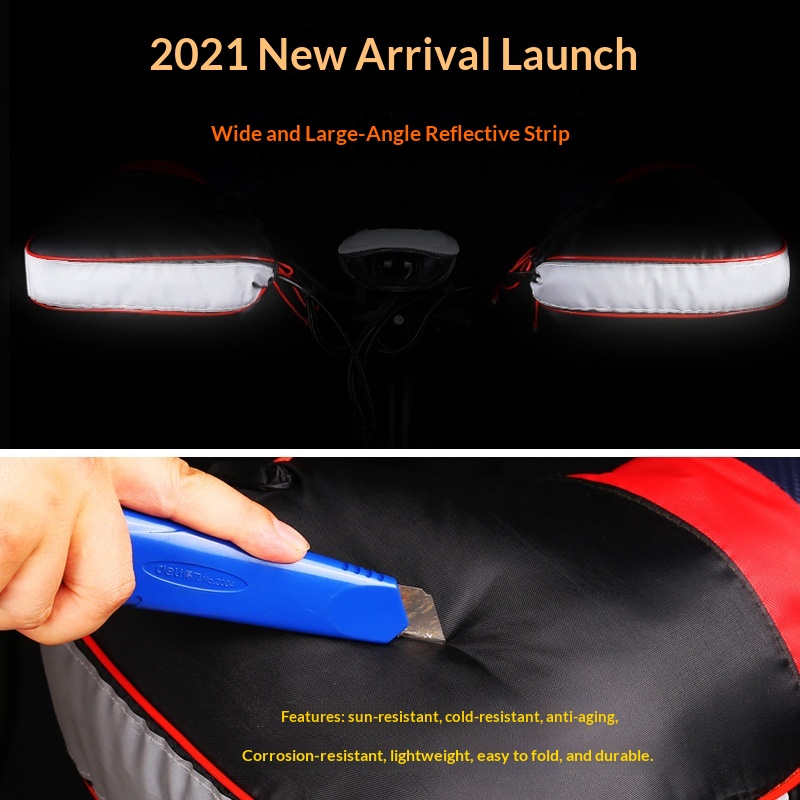 Coprimanubrio antivento caldo per ragazzo, ragazzo, paramani per triciclo, bici elettrica, moto, copertura impermeabile spessa per l'inverno_voghion.com