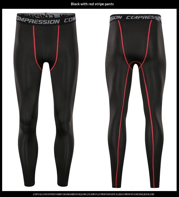 boy New Summer Running High Elastic Compression Sports Leggings Men's Quick-Drying Fitness Pants Basketball Tights_voghion.com