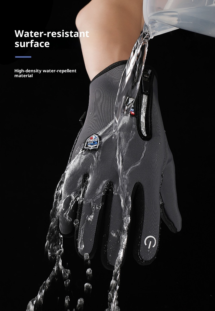 boy Boy Boy Winter Cycling For Delivery, Fishing, Water-Resistant, Outdoor Windproof, Touchscreen, Men's Thermal, Fleece-Lined,_voghion.com