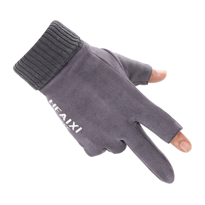 Guanti in pelle scamosciata Boy Boy per uomo e donna, per coppie, autunno inverno, caldi, foderati in pile, spessi, touchscreen, antiscivolo, per sport all'aria aperta_voghion.com