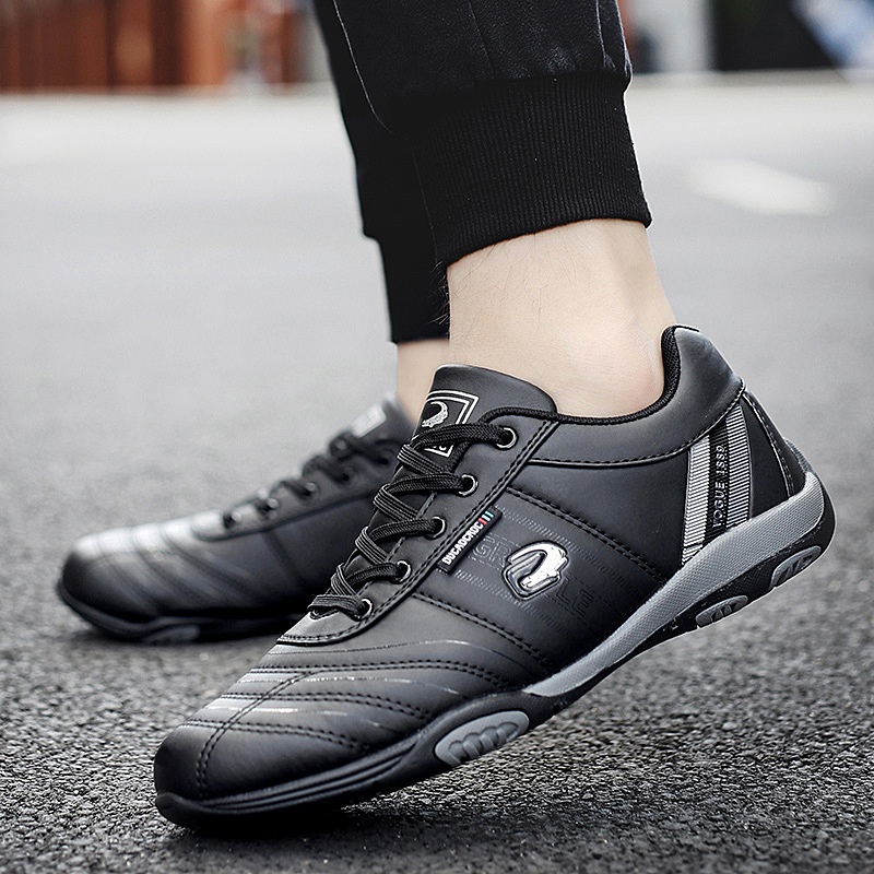 Zees Summer Casual Sports Men's Fashion Lightweight Breathable Golf White Shoes Large Size Rubber Sole Soft Leather Surface_voghion.com