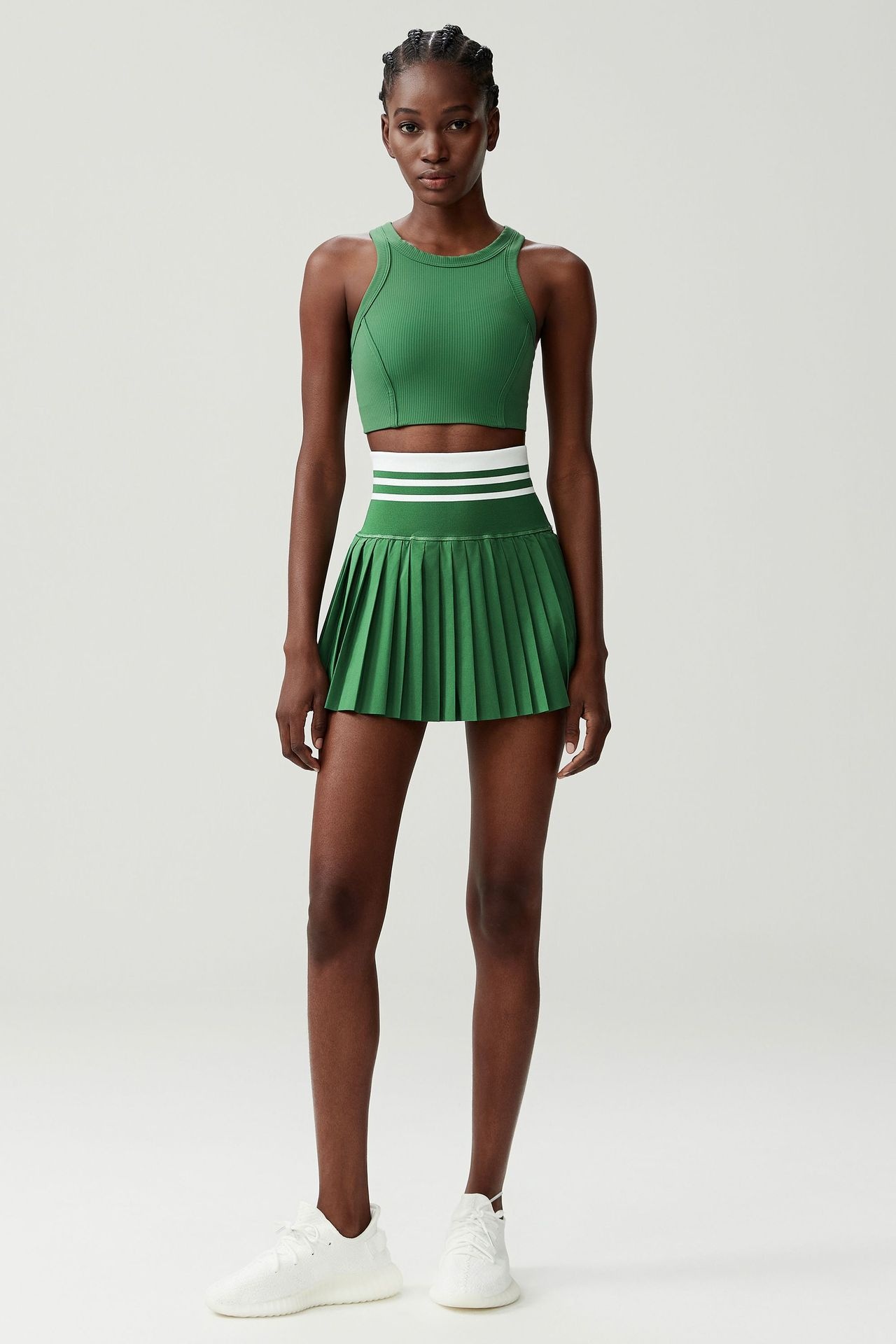 ChicShe ChicShe ChicShe Ensemble de vêtements de sport, fitness et yoga transfrontaliers pour femmes, grande taille, séchage rapide, deux pièces, badminton et tennis_voghion.com