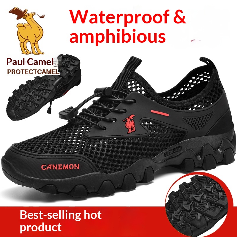 Chaussures de randonnée aquatiques d'été Zees pour hommes, en maille respirante, confortables et légères, idéales pour les voyages et le sport. Tendance et décontractées._voghion.com