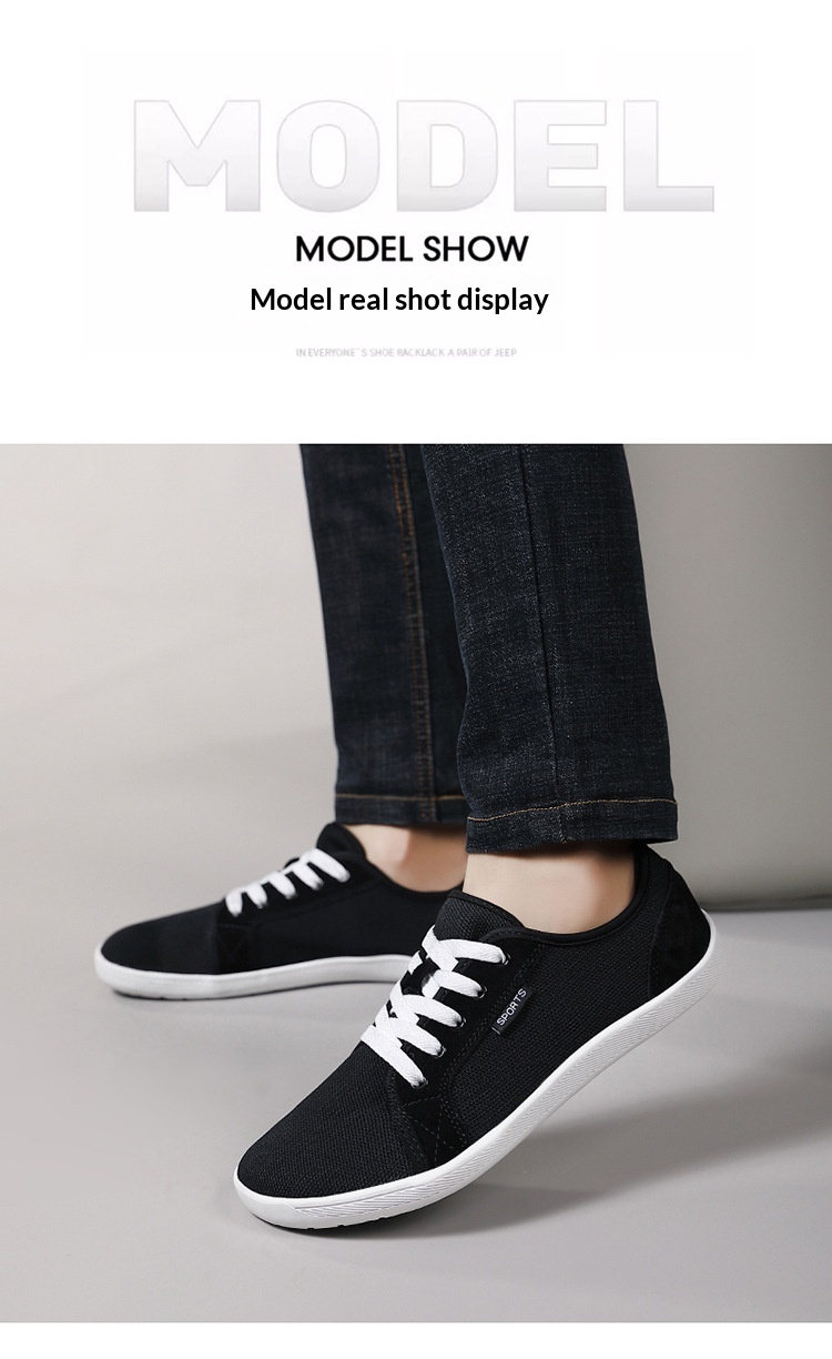 Zees Herren Barfußschuhe mit breiter Leiste, große Größen, flache Null-Sprengung, Sport- und Indoor-Fitnessschuhe_voghion.com