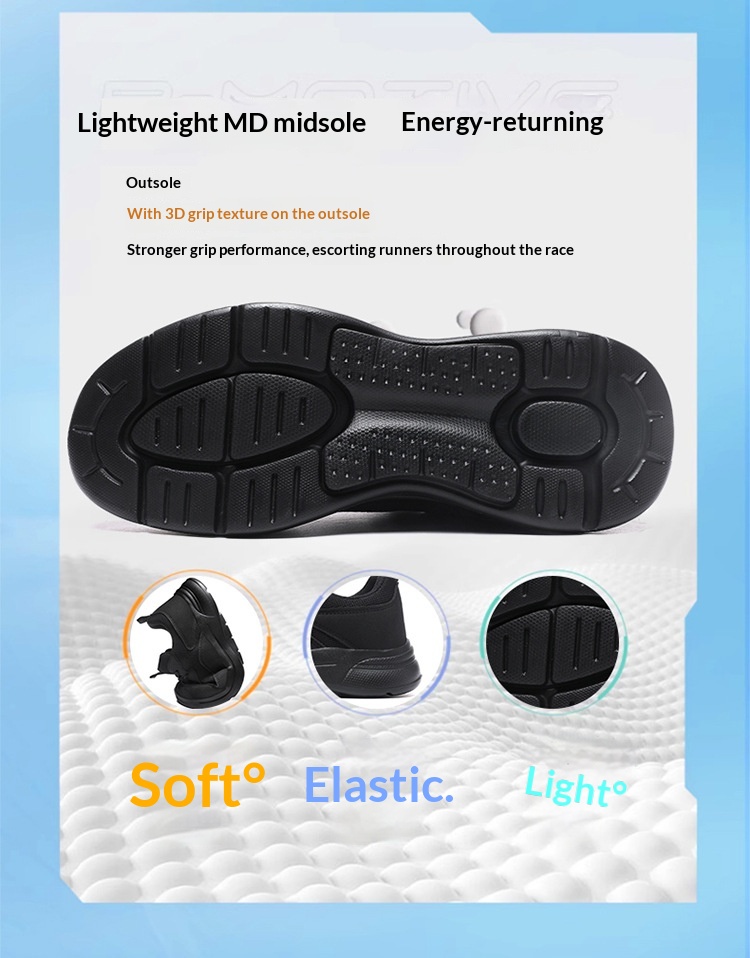 Baskets Zees All Sneakers Homme 2025 en maille respirante, noires pures, pour la course, les loisirs, semelle souple, grandes tailles (export 48)._voghion.com