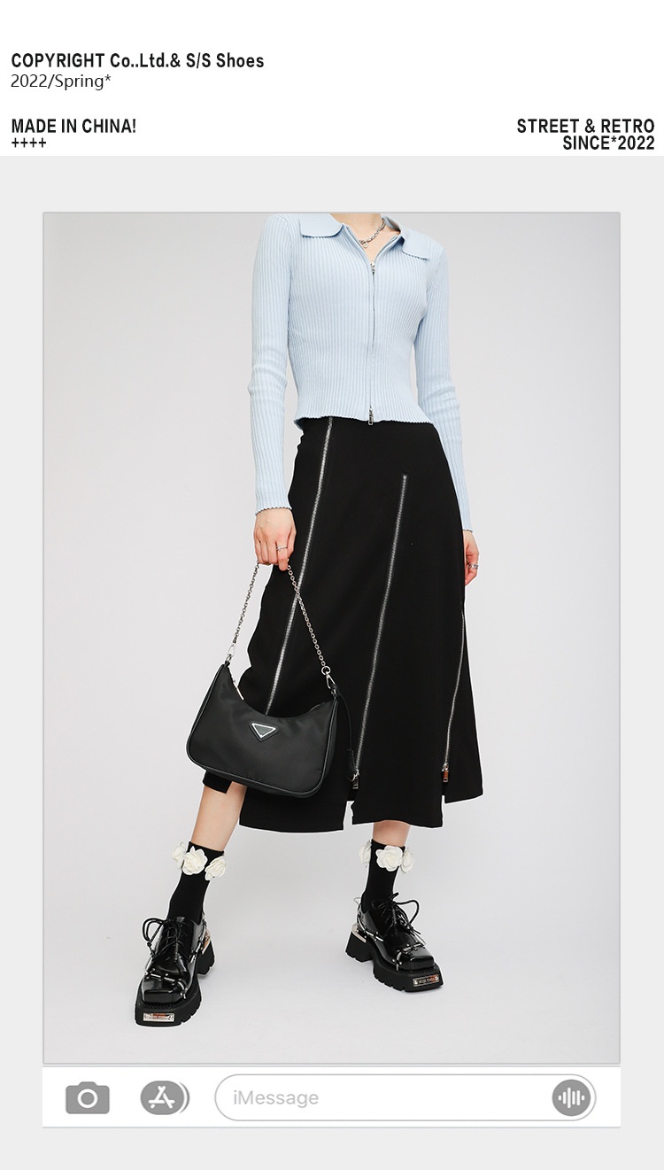 Voyage Voyage Niche Spring Lace-Up Thick-Soled Derby For Women 2022 New Retro Chunky Heel Loafers British Style Square-Toed Leather_voghion.com