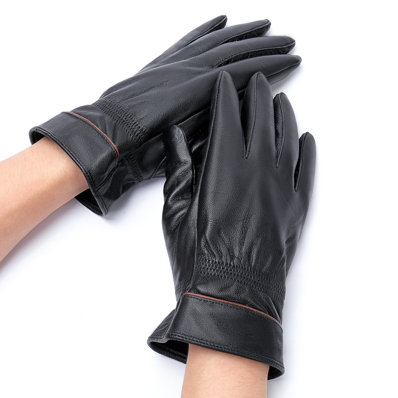 boy Boy Boy For Women And Men Winter Korean Solid Color Pattern Warm Fleece Thickened Waterproof Cold-Proof Fingered Cycling Ski_voghion.com