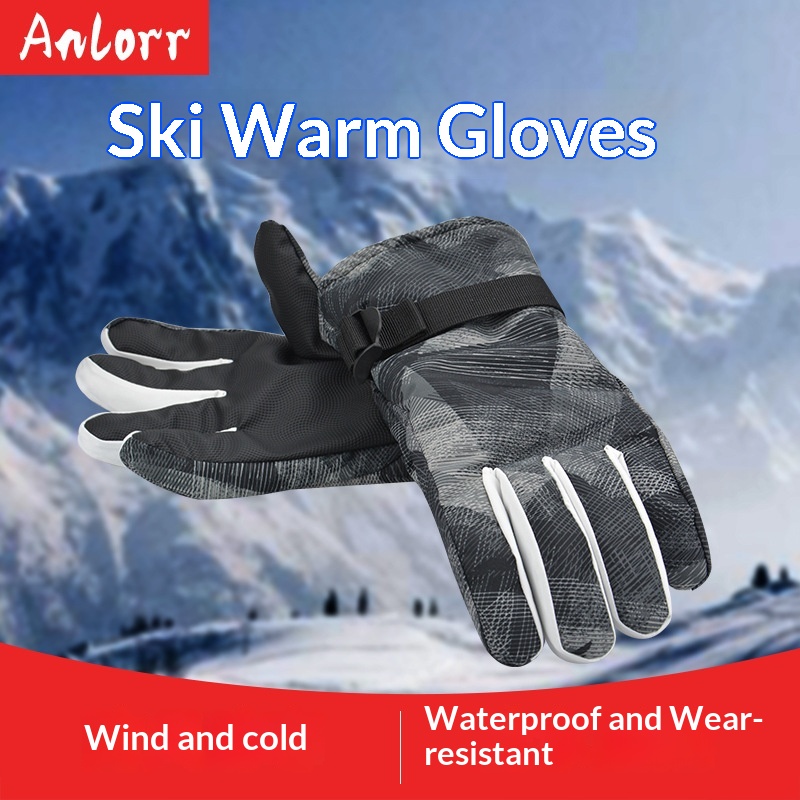 ragazzo Ragazzo Ragazzo Anlorr Inverno Nuovo Foderato in Pile Sci Alpinismo Ciclismo Antivento Resistente al Freddo Impermeabile Caldo Guanti Unisex_voghion.com