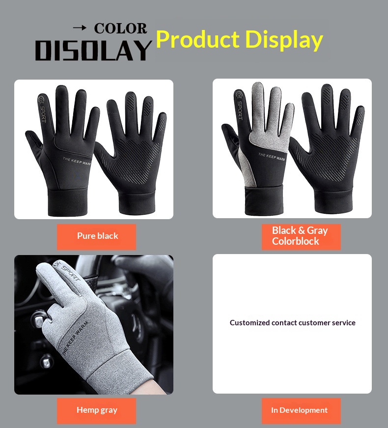 boy Boy Boy Outdoor Cycling Winter Warm Gloves Men Fleece Lined Windproof Adult Waterproof Sports Ski Touchscreen Women Wholesale_voghion.com