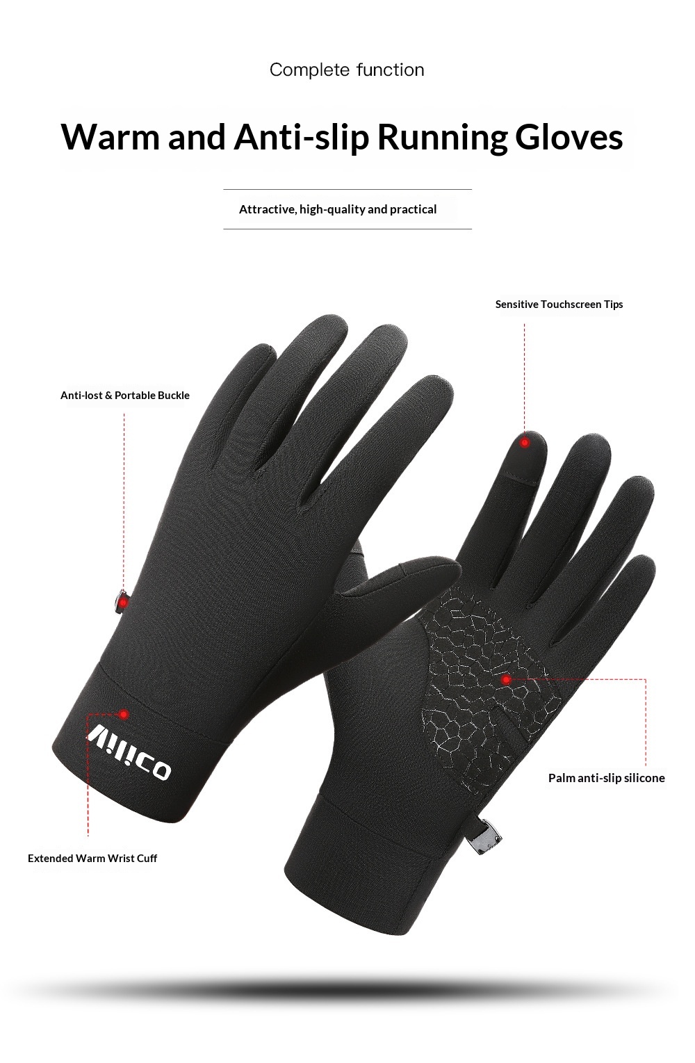 Guanti da corsa sottili autunno inverno da uomo, caldi, antiscivolo, in maglia, con touch screen, per ciclismo e donna_voghion.com