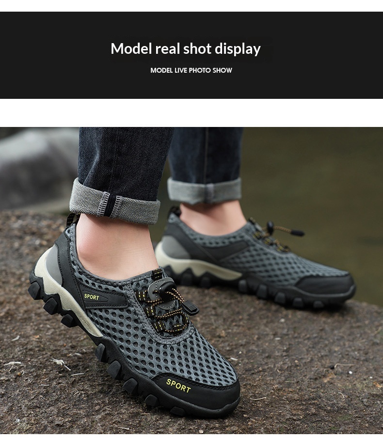 Zees Summer Breathable Men's Trekking Water Plus Size Shoes_voghion.com