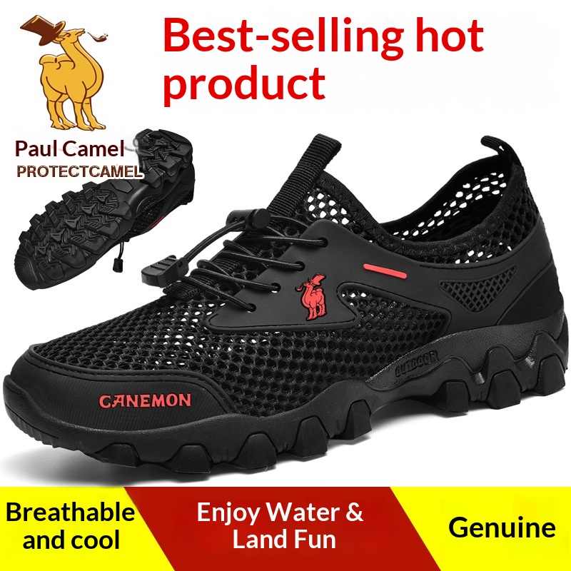 Chaussures de randonnée aquatiques d'été Zees pour hommes, en maille respirante, confortables et légères, idéales pour les voyages et le sport. Tendance et décontractées._voghion.com