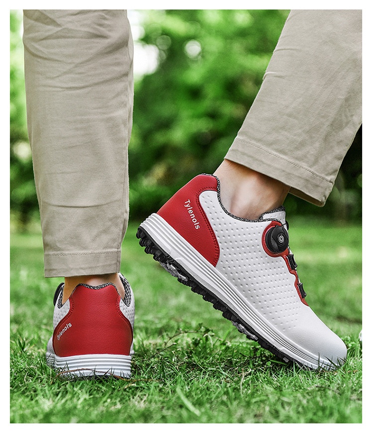 Zees Cross-border Foreign Trade Men And Women Waterproof Rotating Button Couple Golf Casual Sports Shoes_voghion.com