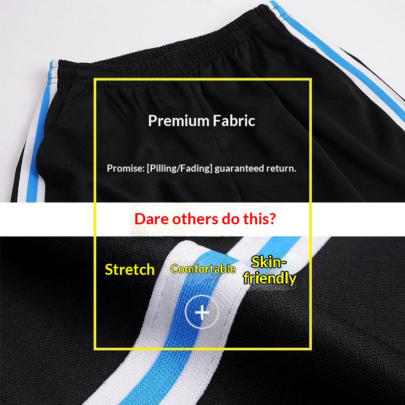 boy Primary Secondary School Uniform Red Sports Long Pants Boys And Girls Blue White One Wide Stripe_voghion.com