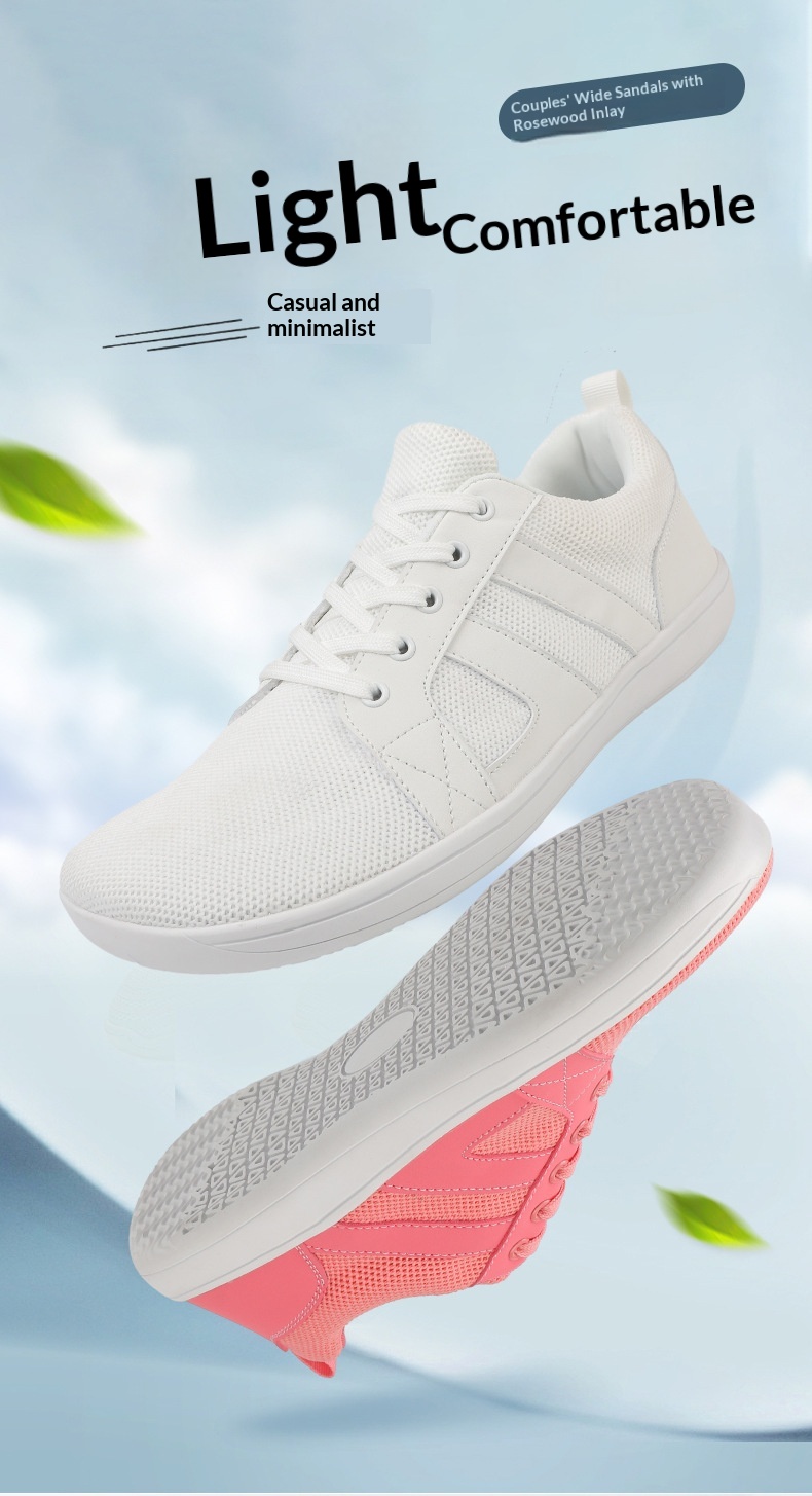 Zees Wide Toe Spring New Men And Women Comfortable Walking Breathable Soft Sole Couple Fly Knit Flat Foot Casual Sports Shoes_voghion.com