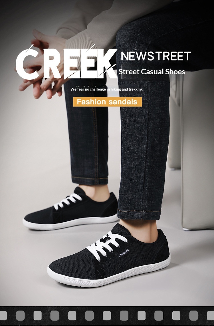 Zees Herren Barfußschuhe mit breiter Leiste, große Größen, flache Null-Sprengung, Sport- und Indoor-Fitnessschuhe_voghion.com