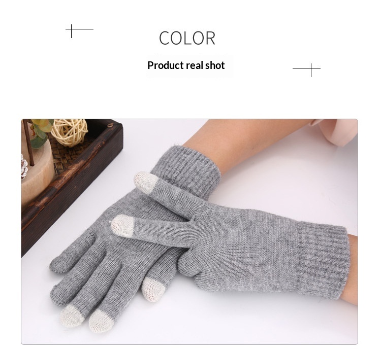 Guanti touchscreen in lana Boy Boy per uomo e donna, manicotti caldi per ciclismo e guida a cinque dita, pile spesso_voghion.com