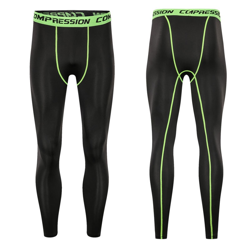 boy New Summer Running High Elastic Compression Sports Leggings Men's Quick-Drying Fitness Pants Basketball Tights_voghion.com