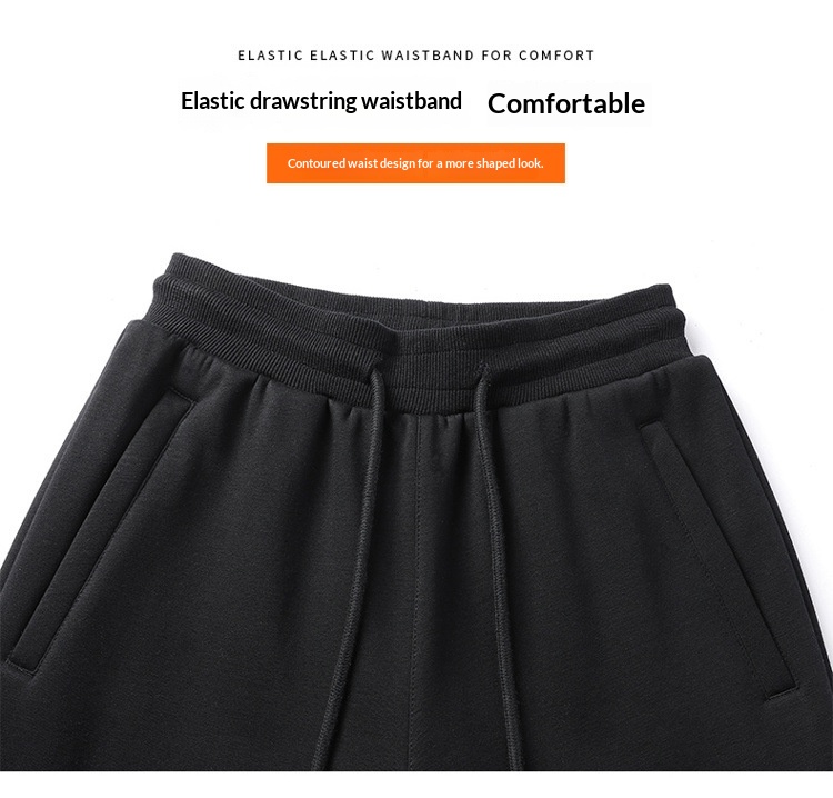 Pantaloni sportivi casual da uomo in puro cotone, nuovi pantaloni della tuta larghi e dritti, taglie forti, primavera e autunno 2025_voghion.com