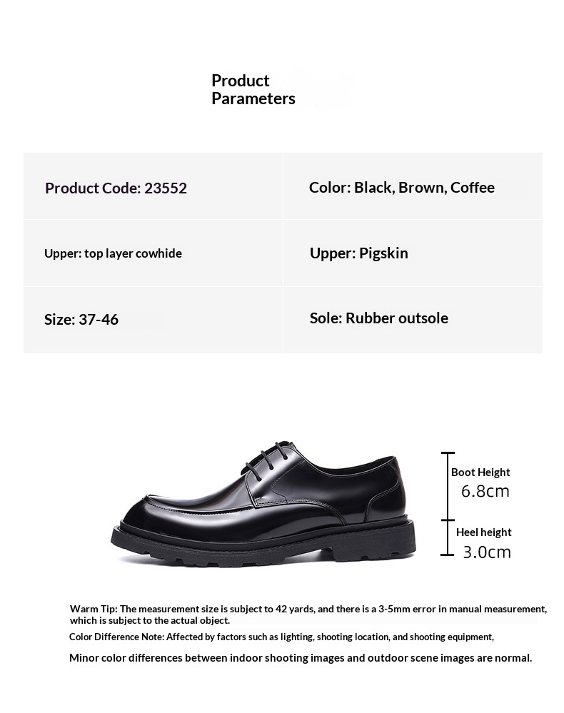 Voyage Voyage Cross-Border Men's Genuine Formal British Derby Patent Leather Glossy Business Shoes_voghion.com