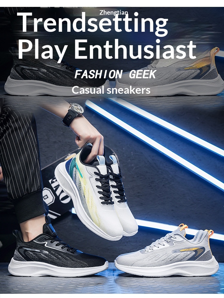 Zees Otoño Invierno Talla Grande 50 Running Deportes Hombres Comercio Exterior Rebote Fitness Absorción de Impactos Zapatos Casuales Jinjiang_voghion.com