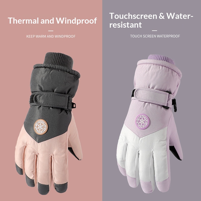 boy Boy Boy Ski Men And Women Riding Motorcycle Water-Repellent Touch Screen Anti-Slip Fleece-Lined Windproof Winter Outdoor Warm_voghion.com