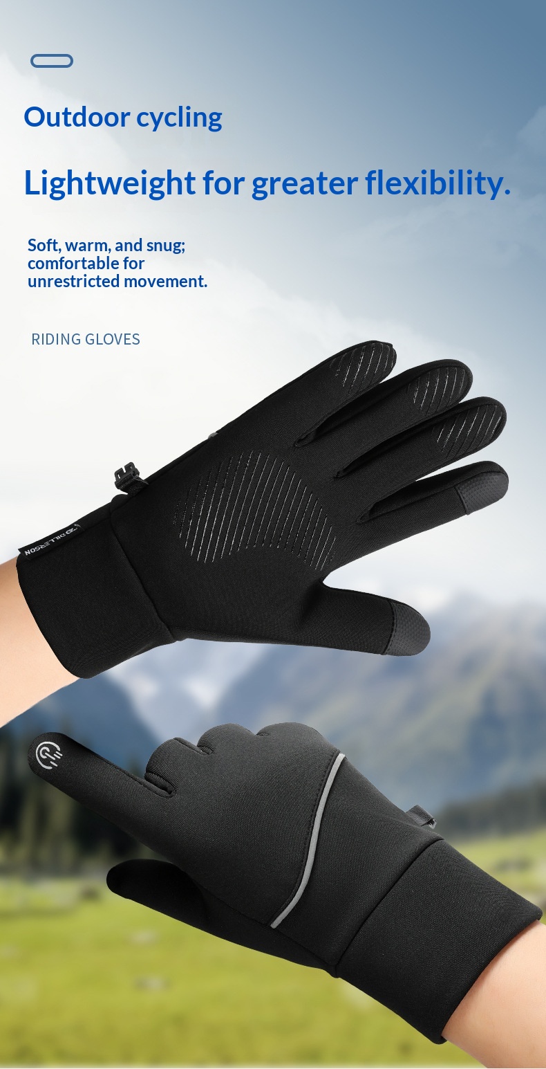 boy Herren Winter Outdoor Sport Touchscreen Handschuhe Damen Laufen Radfahren Wandern Warmes Fleece Wasserdicht Rutschfest Y-15_voghion.com