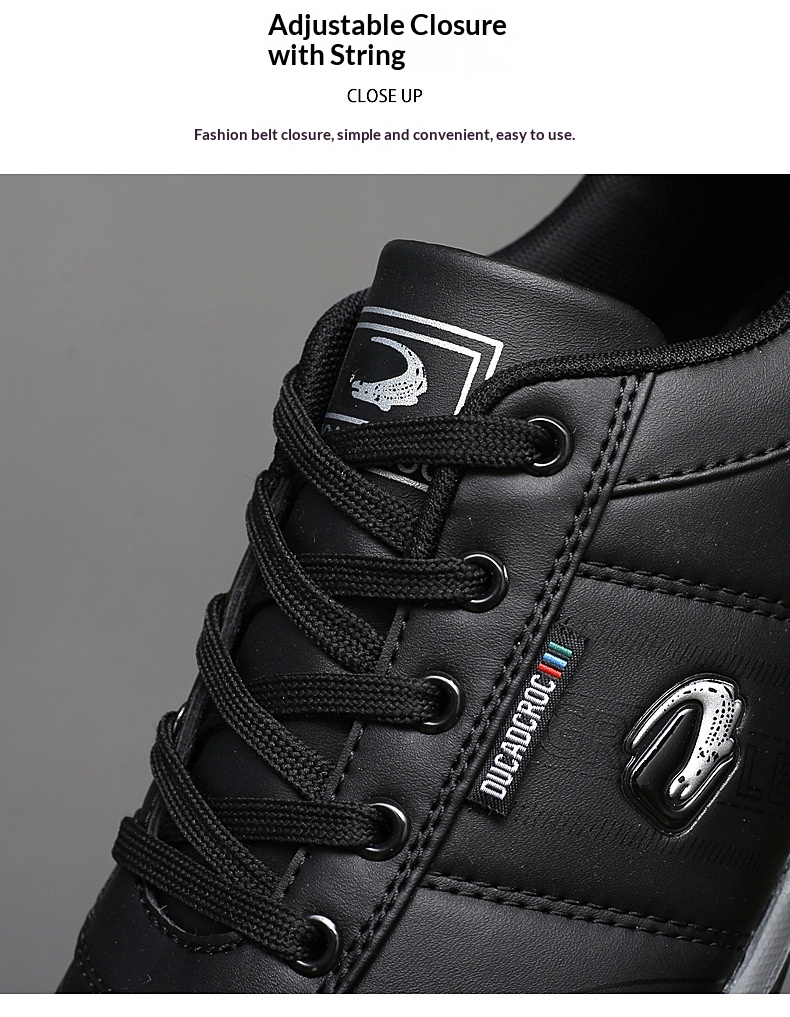 Zees Summer Casual Sports Men's Fashion Lightweight Breathable Golf White Shoes Large Size Rubber Sole Soft Leather Surface_voghion.com