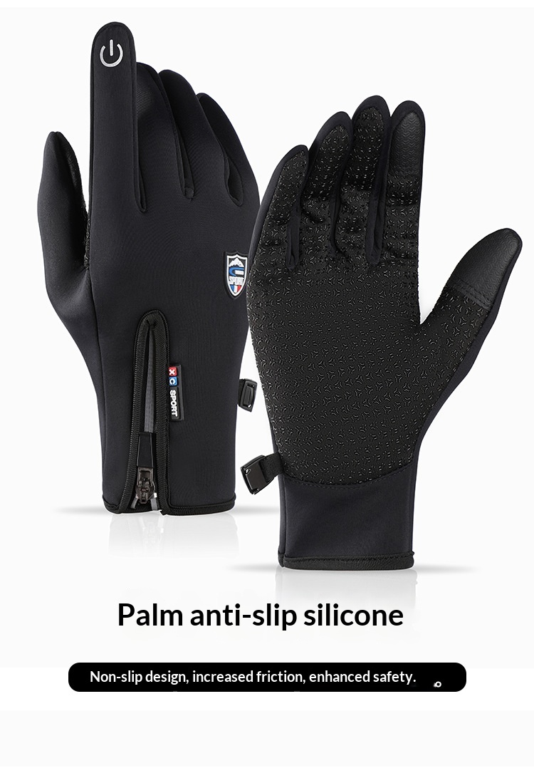 boy Boy Boy Winter Cycling For Delivery, Fishing, Water-Resistant, Outdoor Windproof, Touchscreen, Men's Thermal, Fleece-Lined,_voghion.com