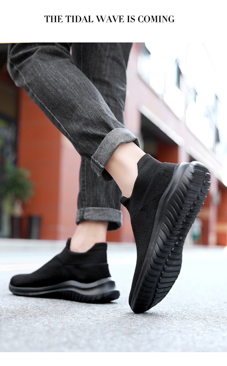 Calzini sportivi casual da uomo Zees Cross-Border Foreign Trade, foderati in pile, taglia 35-45, alla moda, grandi, per coppie, scarpe in maglia Lazy Fly_voghion.com