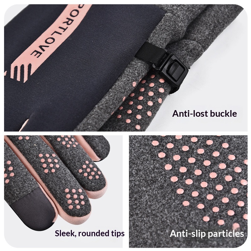 boy Boy Boy Winter Warm Anti-Slip Touchscreen Gloves For Men And Women, Fleece-Lined, Outdoor Sports, Skiing, Waterproof, Motorcycle_voghion.com