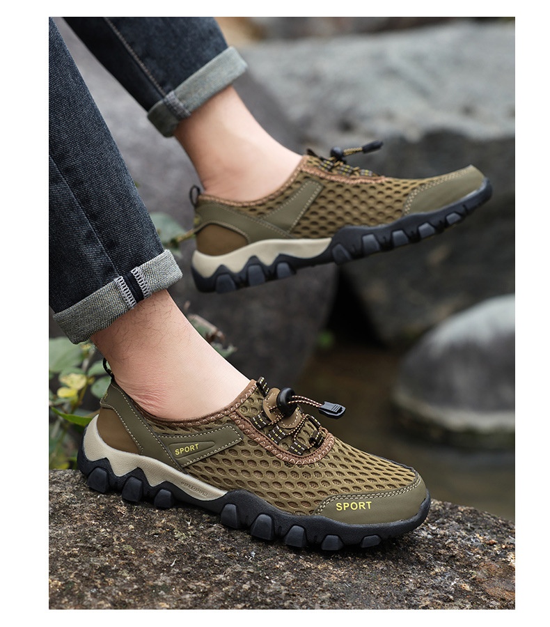 Zees Summer Breathable Men's Trekking Water Plus Size Shoes_voghion.com