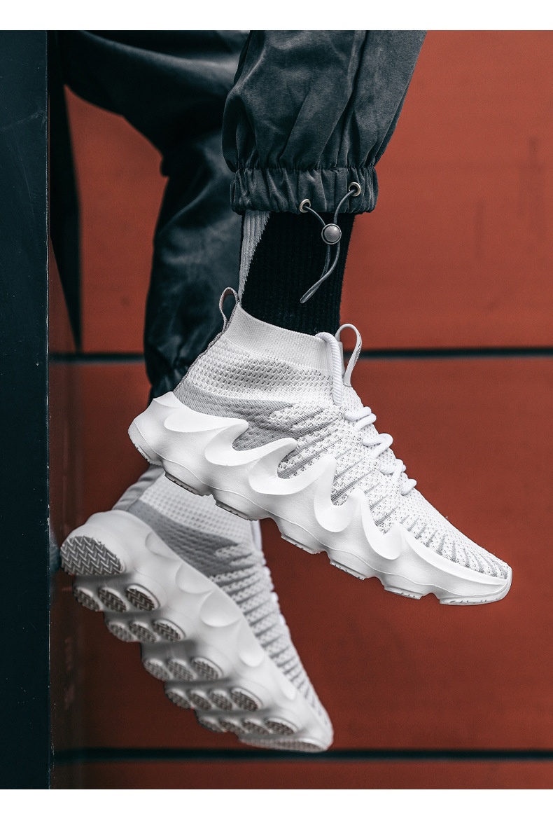 Zees Cross-Border Sommer-Textil-High-Top Herren-Freizeitsocke 2025 Neue trendige Mesh-Herrenschuhe_voghion.com