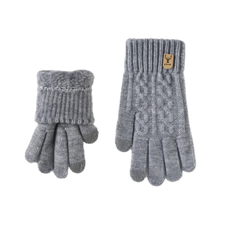 Guanti invernali caldi per touchscreen, foderati in pile, spessi, antiscivolo, per guida e ciclismo, antifreddo, lavorati a maglia, da uomo, protezione dal freddo_voghion.com