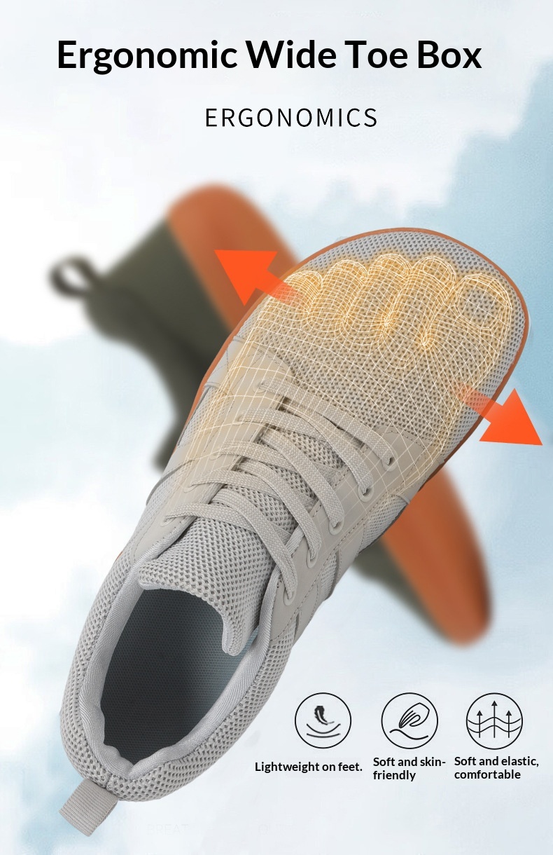 Zees Wide Toe Spring New Men And Women Comfortable Walking Breathable Soft Sole Couple Fly Knit Flat Foot Casual Sports Shoes_voghion.com