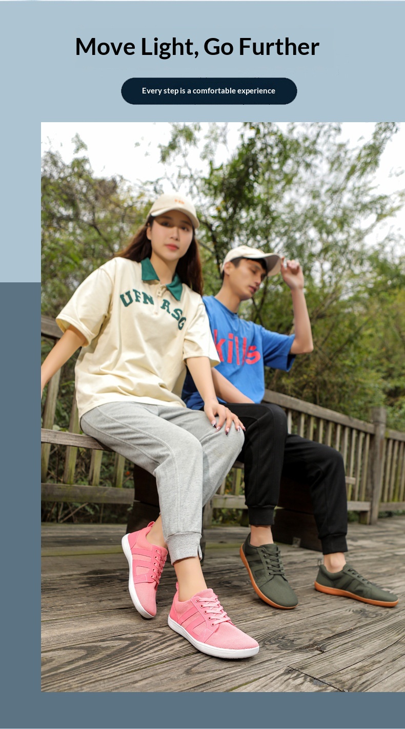 Zees Wide Toe Spring New Men And Women Comfortable Walking Breathable Soft Sole Couple Fly Knit Flat Foot Casual Sports Shoes_voghion.com