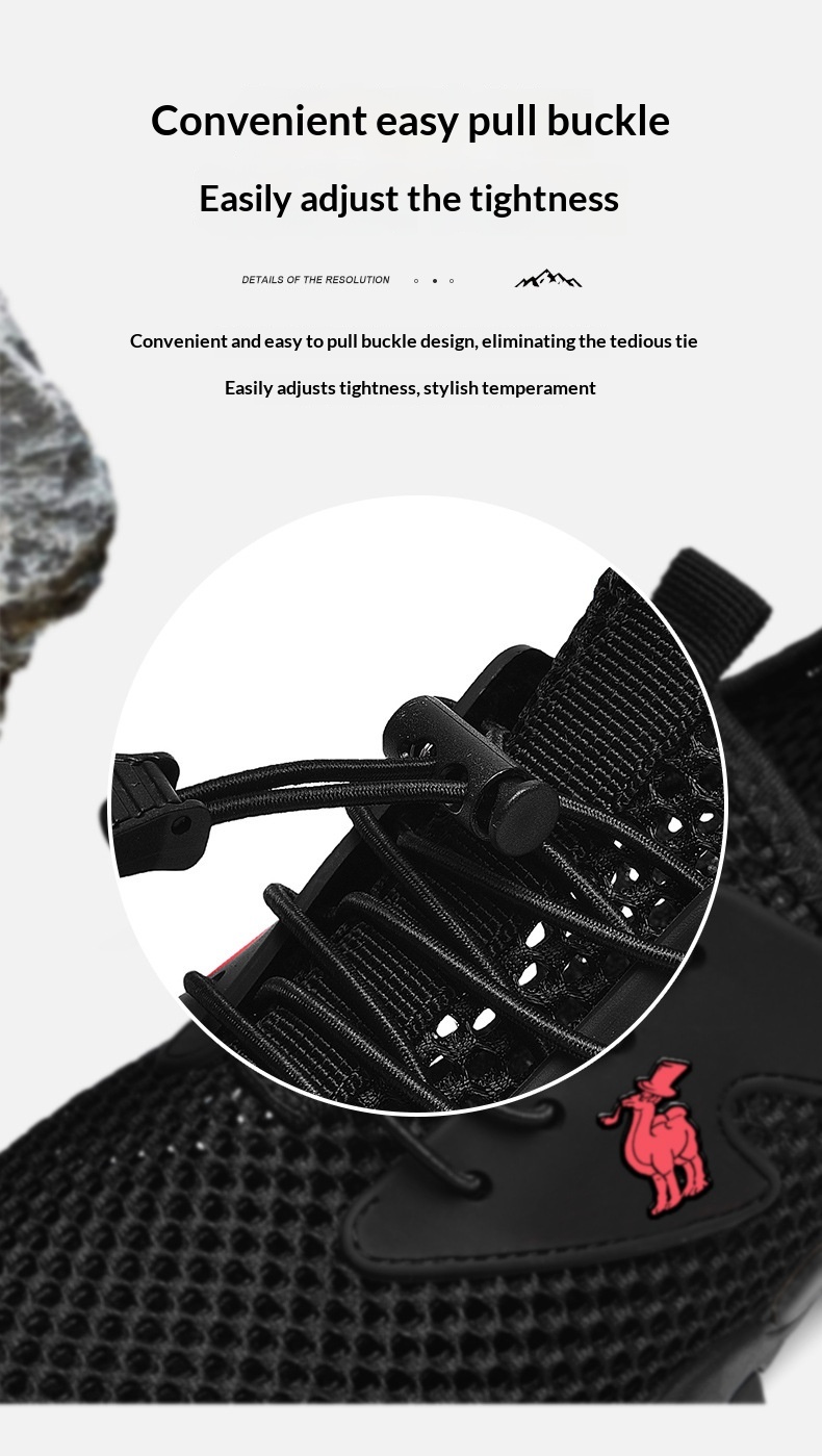 Chaussures de randonnée aquatiques d'été Zees pour hommes, en maille respirante, confortables et légères, idéales pour les voyages et le sport. Tendance et décontractées._voghion.com