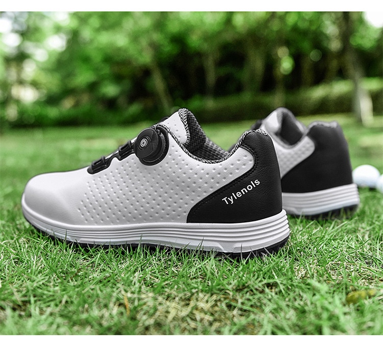 Zees Cross-border Foreign Trade Men And Women Waterproof Rotating Button Couple Golf Casual Sports Shoes_voghion.com