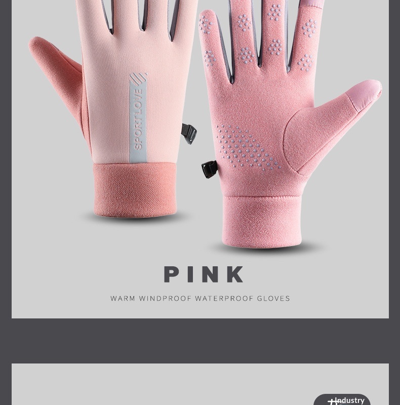 boy Boy Boy Warm Women's New Fleece-Lined Winter Water-Resistant Windproof Non-Slip Touchscreen Outdoor Sports Cycling Gloves_voghion.com