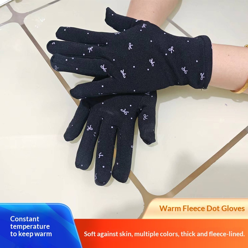 Guanti da uomo e da donna in seta al latte, caldi e resistenti al freddo, con fiocco, per ciclismo, autunno e inverno_voghion.com