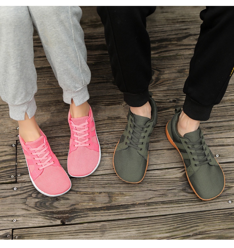 Zees Wide Toe Spring New Men And Women Comfortable Walking Breathable Soft Sole Couple Fly Knit Flat Foot Casual Sports Shoes_voghion.com