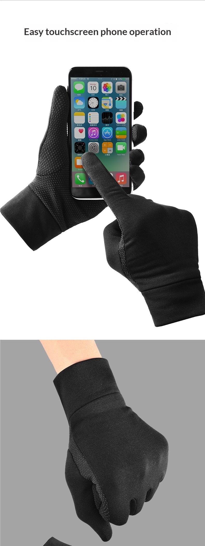 boy Boy Boy Bicycle Autumn Winter Warm Anti-Slip Mountain Bike Gloves Cycling Touchscreen Long Finger Men_voghion.com